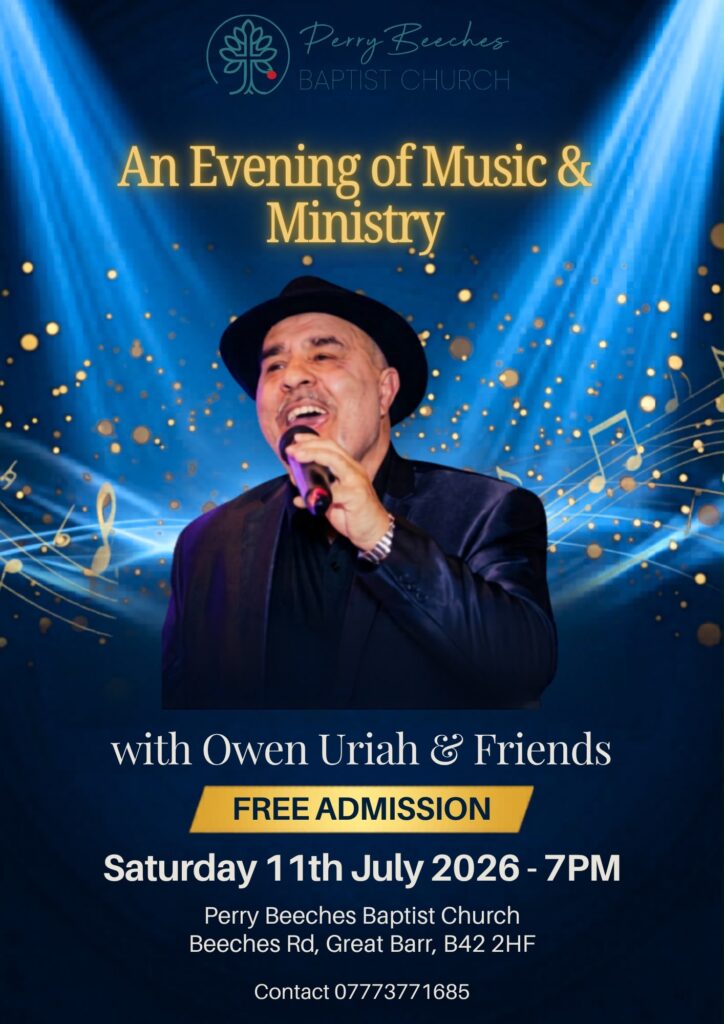 of Music & Ministry featuring former Perry Beeches pastor Owen Uriah and special guests.